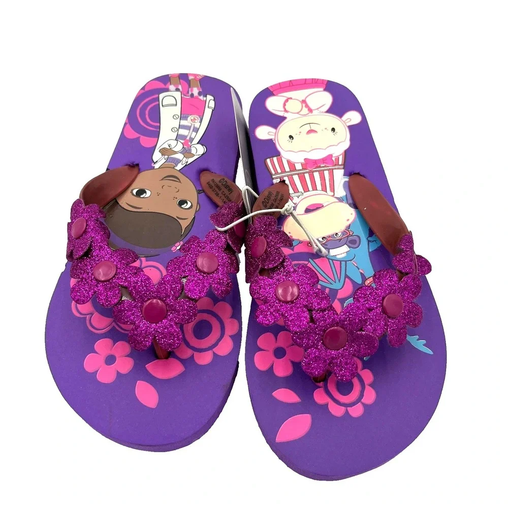 Disney Doc McStuffins Flip‎ Flop Sandal Purple Size 11/12 New